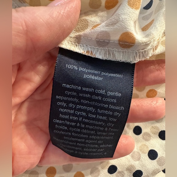 Tommy Hilfiger Button Down Blouse w/Ombré Polka Dots Size Large Boho Eclectic - Picture 4 of 9